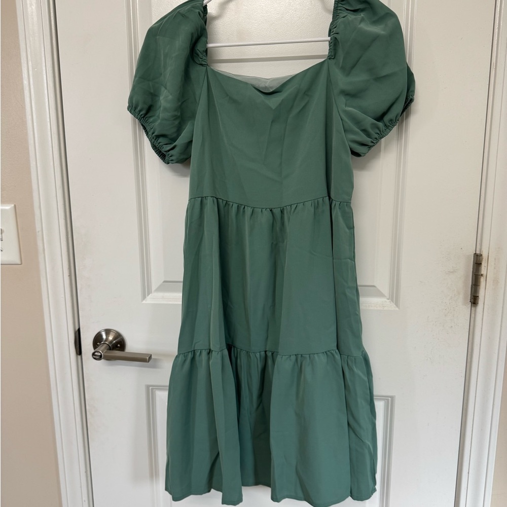 Arshiner Kids Casual Dress - Teal - Picture 2 of 10